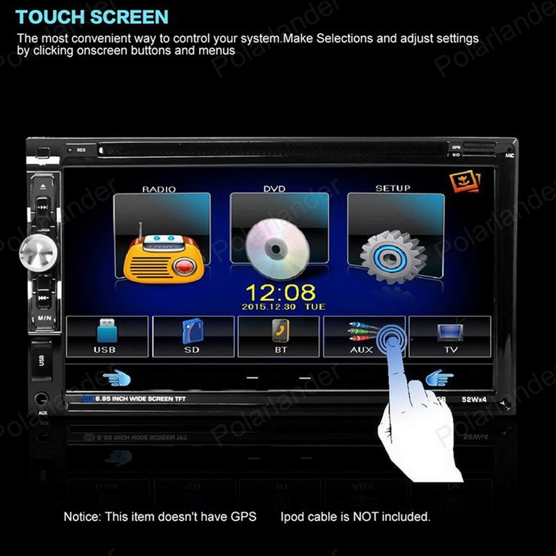VIGORFLYRUN PARTS LTD 6.95 Inch DVD 6063B 2 Din Multimedia Player